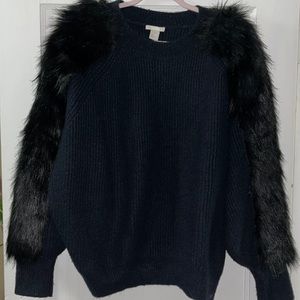 Faux Fur Sweater